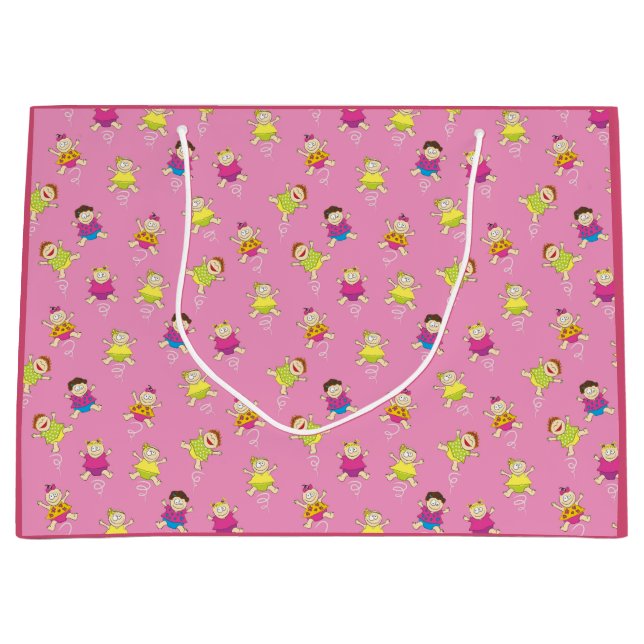 Sacola Para Presentes Grande Bebés Twirling (Frente)