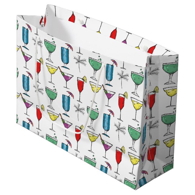 Sacola Para Presentes Grande Bebida Misturada Cocktail Gift Bag (Frente inclinada)