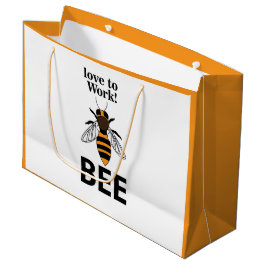 Sacola Para Presentes Grande Bee Love To Work Bee