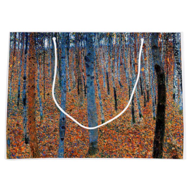 Sacola Para Presentes Grande Beech Grove, Gustav Klimt (Frente)