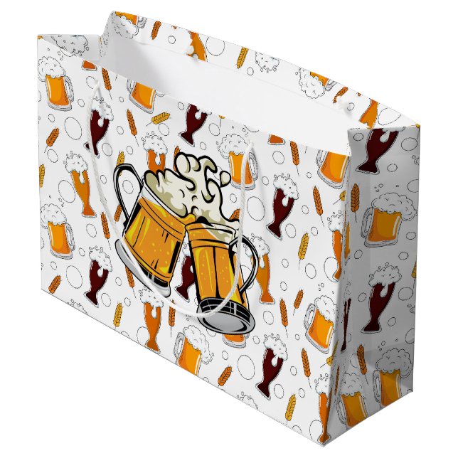 Sacola Para Presentes Grande Beer Mugs Gift Bag (Verso inclinado)