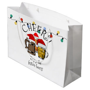 Sacola Para Presentes Grande Beer Papai Noel Natal