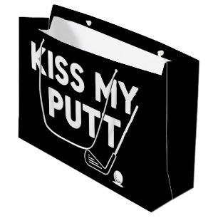 Sacola Para Presentes Grande Beije Meu Putt Golfe Piadas Engraçadas Golferista