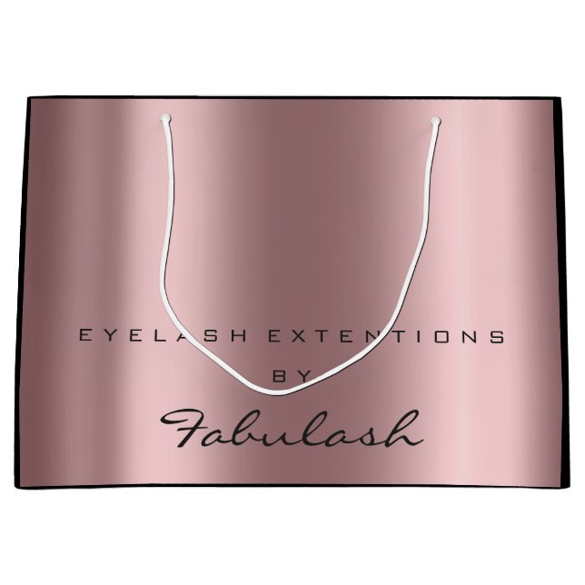 Sacola Para Presentes Grande Bela Blush Makeup Mínimo Rosa de Brida EggPlant (Frente)