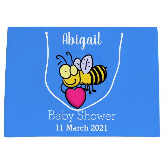 Sacola Para Presentes Grande Bela engraçada bonita com ilustração cardíaca (Frente)