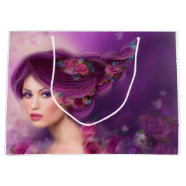 Sacola Para Presentes Grande bela Fada de Mulher Fantasia