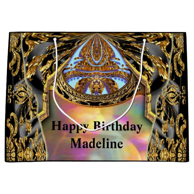 Sacola Para Presentes Grande Beleza Barroca - Ocasião Tudo  (Frente)