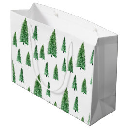 Sacola Para Presentes Grande Beleza do país do feriado de inverno elegante