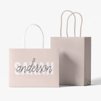 Beleza Rosa Moderna Pastel Personalizada Seu Nome