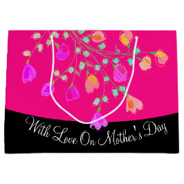 Sacola Para Presentes Grande Belo Dia de as mães Flor com Tote Bag