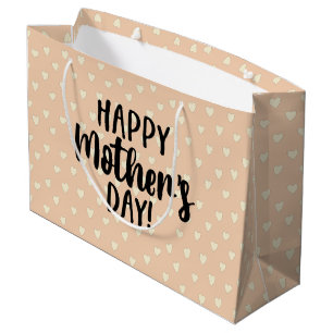 Sacola Para Presentes Grande Belo e feliz Dia de as mães Corações Presente Saco