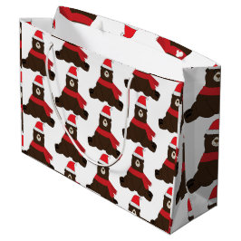 Sacola Para Presentes Grande Belo Urso Marrom Feriado Grande Saco de Presente