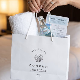 Sacola Para Presentes Grande Bem-vindo à Bolsa de Boas-Vindas de Casamento em C