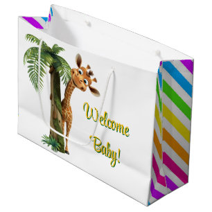 Sacola Para Presentes Grande Bem-vindo, Baby Giraffe