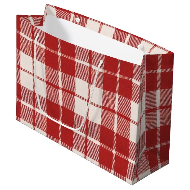 Sacola Para Presentes Grande Bengala Vermelha (Frente inclinada)