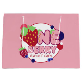 Sacola Para Presentes Grande Berry Sweet Girl Large Gift Bag