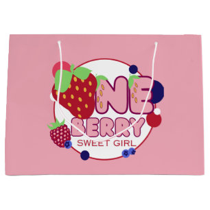 Sacola Para Presentes Grande Berry Sweet Girl Large Gift Bag
