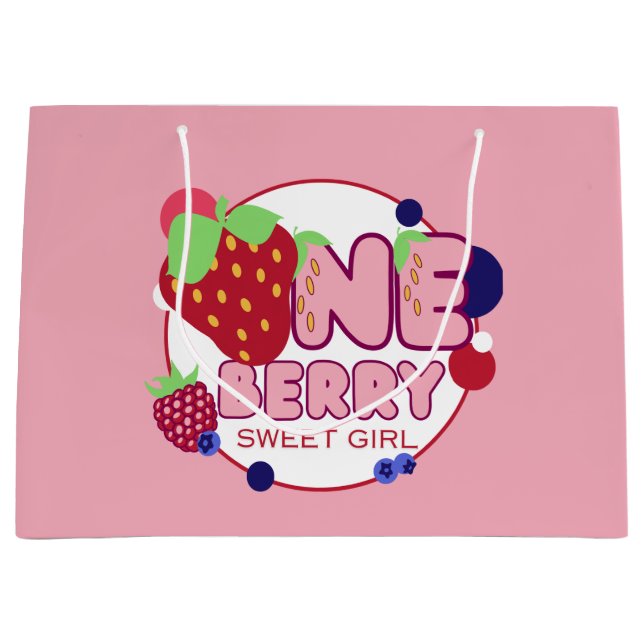 Sacola Para Presentes Grande Berry Sweet Girl Large Gift Bag (Frente)