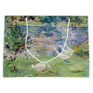 Sacola Para Presentes Grande Berthe Morisot - Rapariga num Barco com Gansos