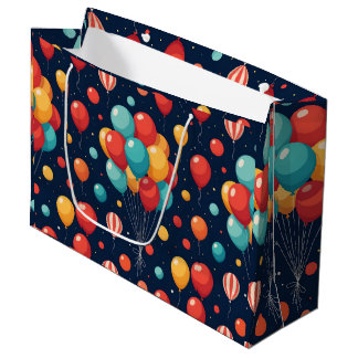 Sacola Para Presentes Grande Birthday Balloon Gift Bag