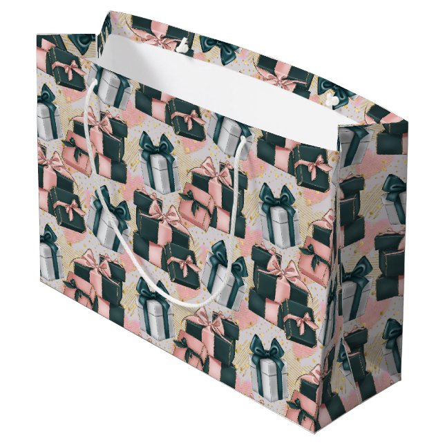 Sacola Para Presentes Grande Birthday Pattern  (Verso inclinado)