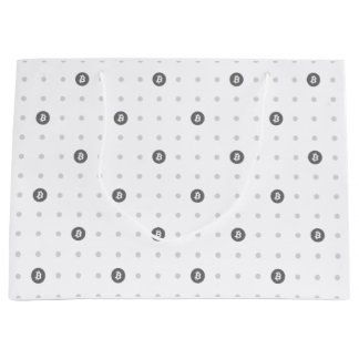 Sacola Para Presentes Grande Bitcoin Polka Dots Gift Bag (Large)