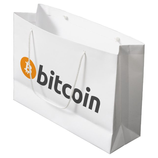 Sacola Para Presentes Grande Bitmoney Btc Original (Frente inclinada)