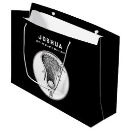 Sacola Para Presentes Grande Black Lacrosse Large Gift Bag