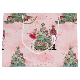 Sacola Para Presentes Grande Black Nutcracker Balé Christmas Bag