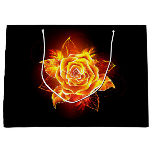 Sacola Para Presentes Grande Blooming Fire Rosa