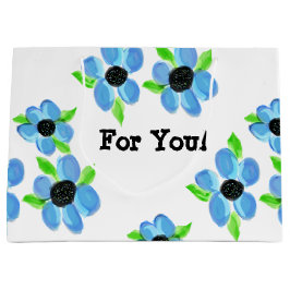 Sacola Para Presentes Grande Blue Art Gift Bag