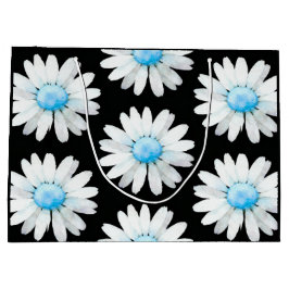 Sacola Para Presentes Grande Blue Dotted Daisy's