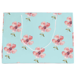 Sacola Para Presentes Grande Blue Pastel Pattern Large Gift Bag