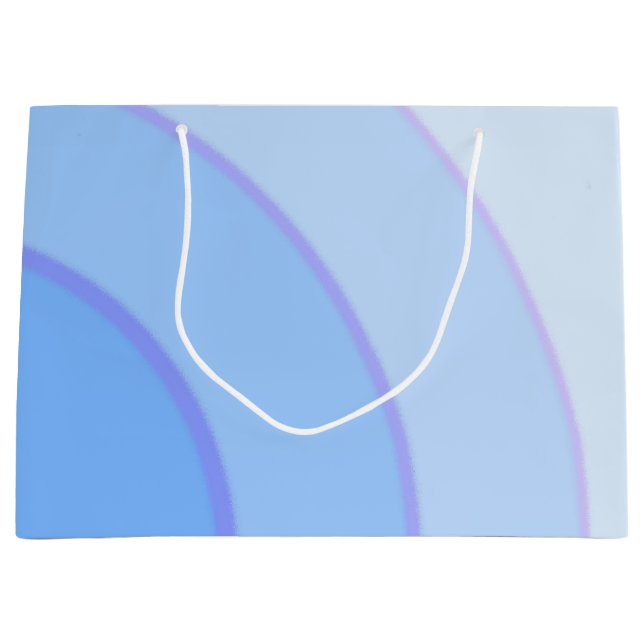 Sacola Para Presentes Grande Blue Swirls Gift Bag (Frente)