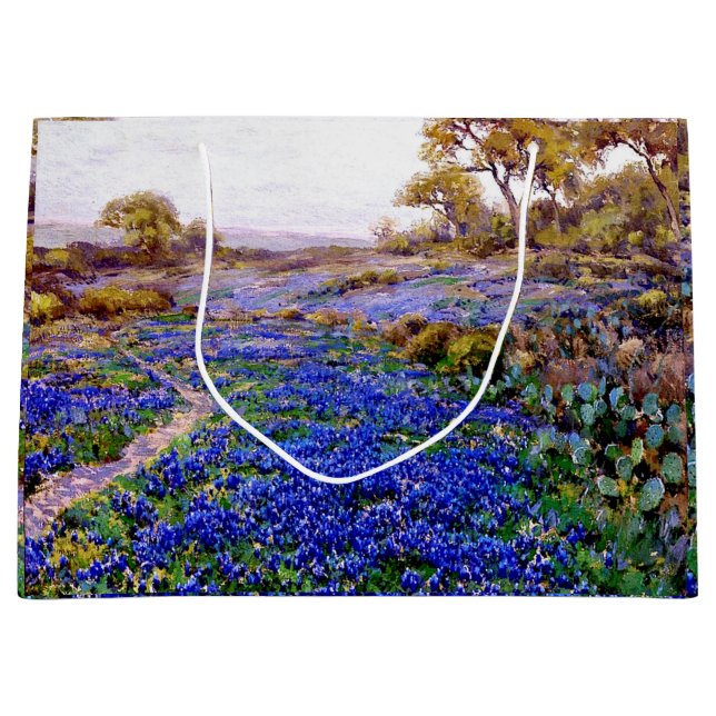 Sacola Para Presentes Grande Bluebonnet Landscapes de Julian Onderdonk, (Frente)