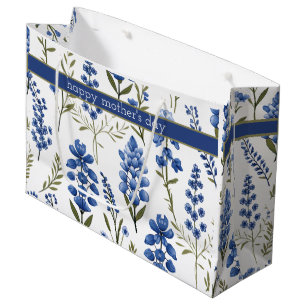 Sacola Para Presentes Grande Bluebonnets Padrão Na Primavera Sul