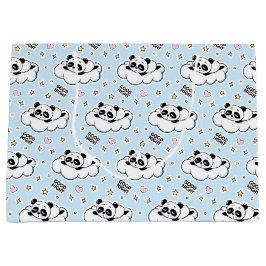 Sacola Para Presentes Grande Boa Noite Dormindo Panda Bear