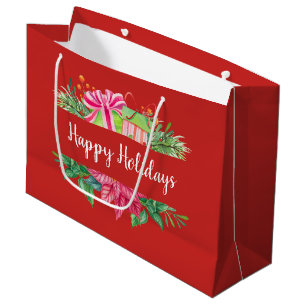 Sacola Para Presentes Grande Boas festas presentes e Evergreens