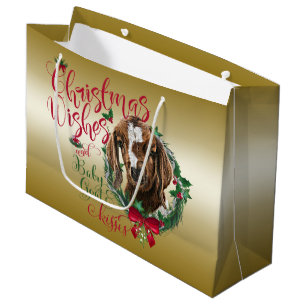 Sacola Para Presentes Grande BOCA O Natal Deseja Que O Bebê Goat Boisses Boer