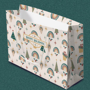 Sacola Para Presentes Grande Boho Christmas Gift Bag