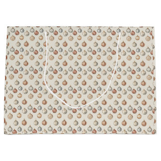 Sacola Para Presentes Grande Boho Enfeites de natal Warm Vintage Winter