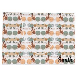 Sacola Para Presentes Grande Boho modern geometric wallpaper