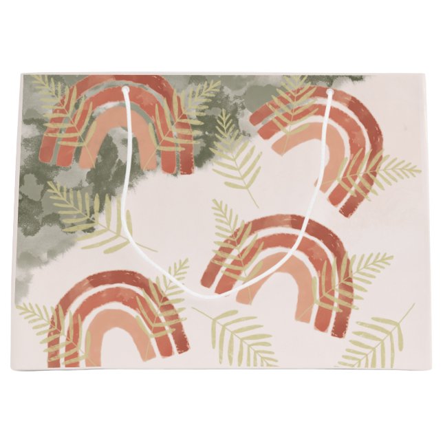 Sacola Para Presentes Grande Boho Rainbow (Frente)