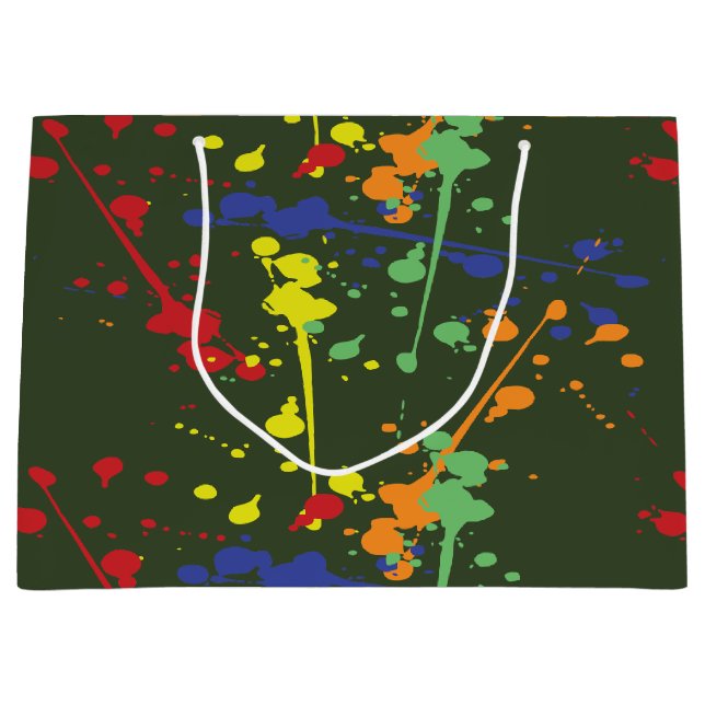 Sacola Para Presentes Grande Bola Verde do Exército (Frente)