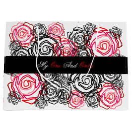 Sacola Para Presentes Grande 'Bold Rosa-My One and Only' Large Gift Bag