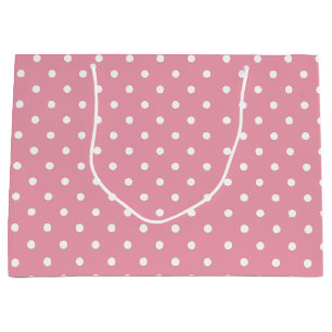 Sacola Para Presentes Grande Bolinha de Cor-de-Rosa