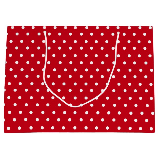 Sacola Para Presentes Grande Bolinha Vermelha (Frente)