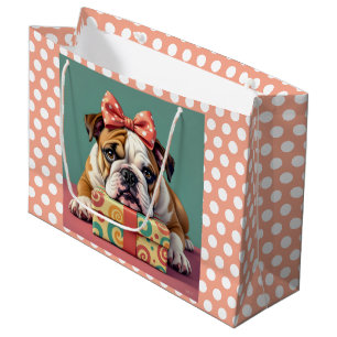 Sacola Para Presentes Grande Bolinhas de Aniversário de Cachorro