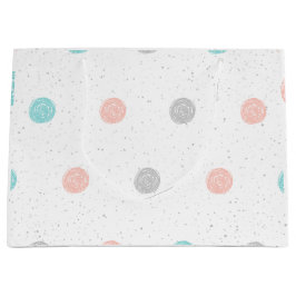 Sacola Para Presentes Grande Bolinhas de pastel