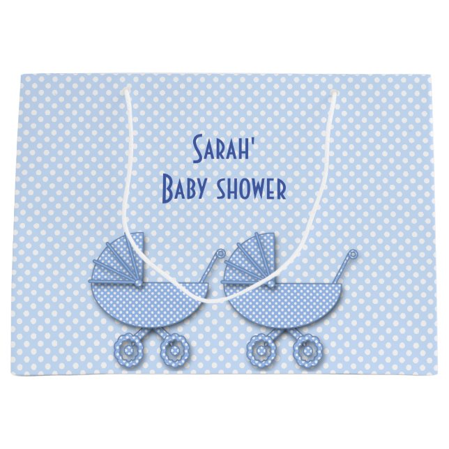 Sacola Para Presentes Grande bolinhas gêmeas (Frente)